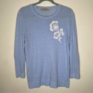 Loft Embroidered Sweater M